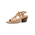 Women's Block-Heel Cross-Strap Sandals | Full-Grain Cowhide Leather Heeled Sandals