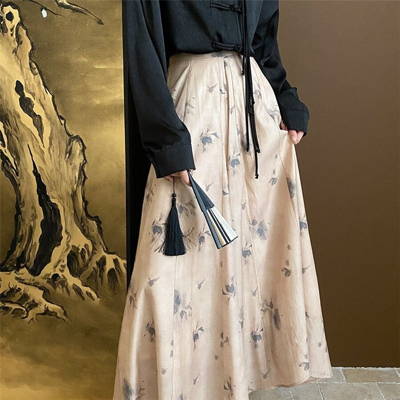 Floral Zen Ink Wide Leg Pants