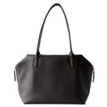 Women's Genuine Leather Shoulder Bag – Full-Grain Cowhide Handbag with Zipper & Card Holder