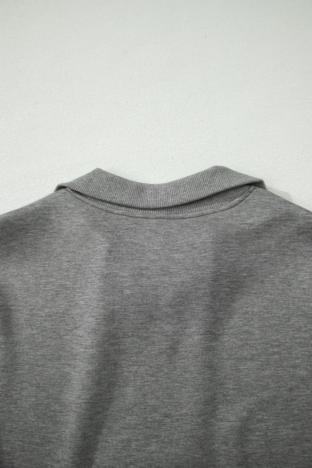 Gray Half Zip Polo Tee Casual Pant Set