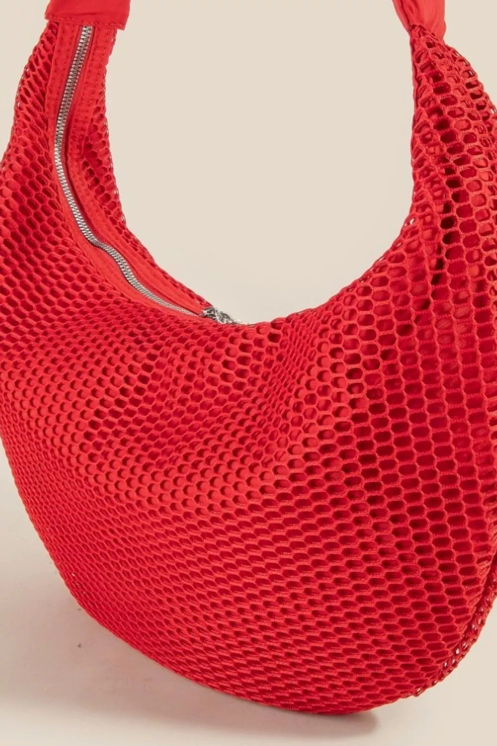 Textured Mesh Knot Shoulder Bag