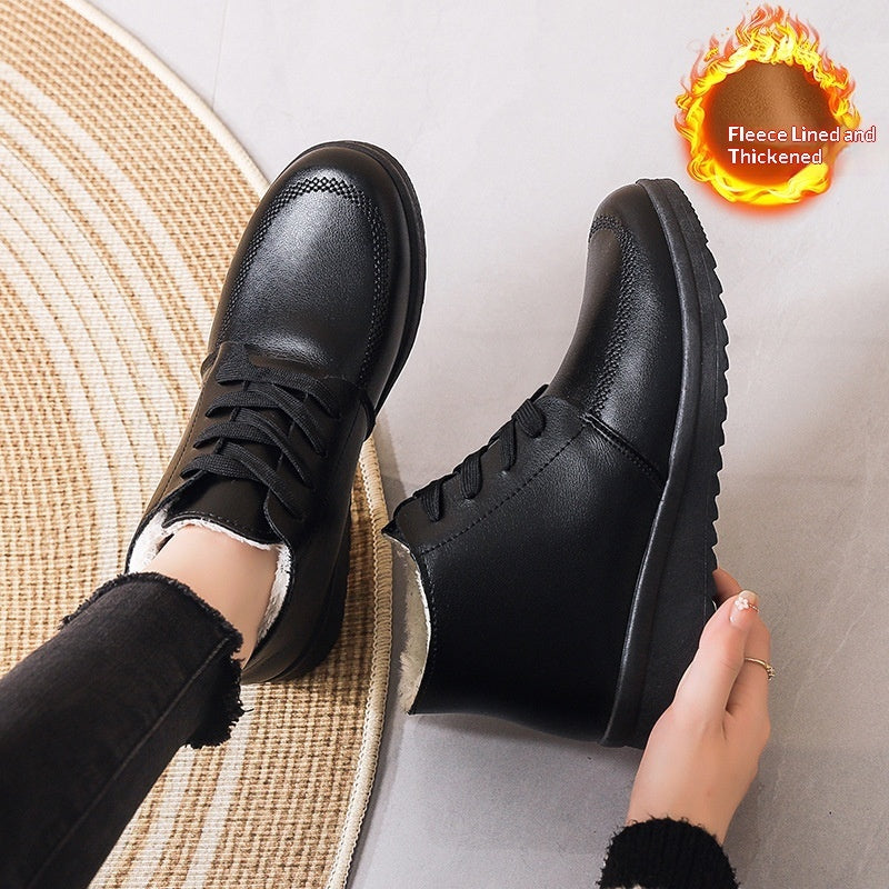 Women's Fleece-Lined Waterproof Winter Boots - Non-Slip Insulated Snow Boots