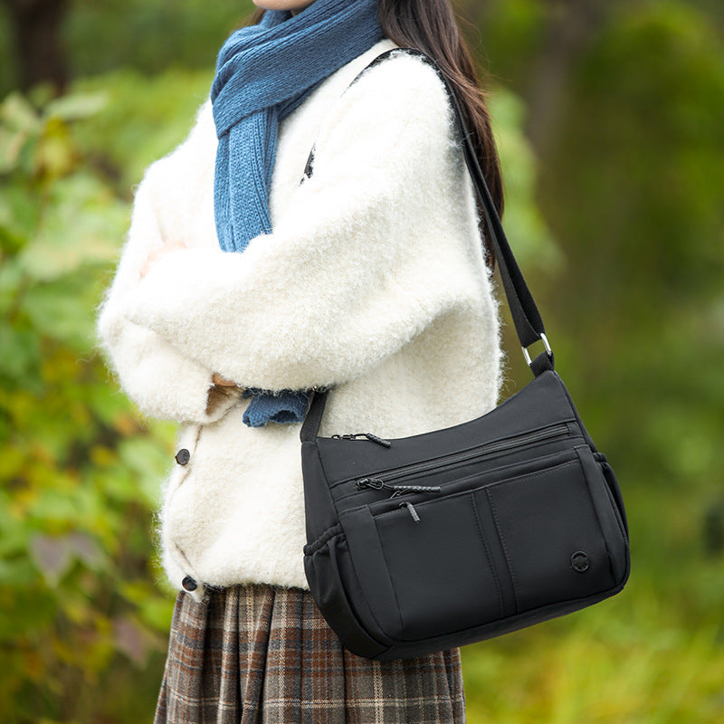 Large-Capacity Multi-Compartment Nylon Crossbody & Shoulder Bag