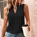 Stylish Pleated V-Neck Vest for a Sophisticated Look