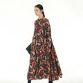 Oversized Swing Skirt with Traditional Print