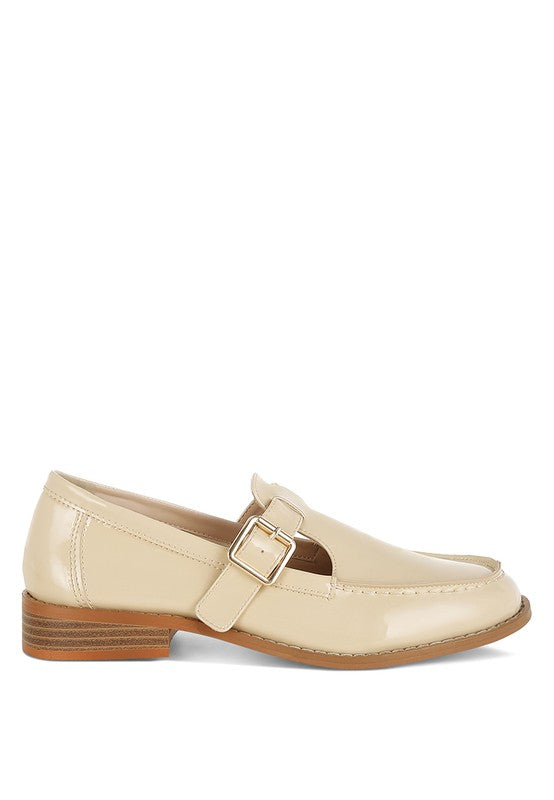 Swenson Patent Pleather Mary Jane Loafers