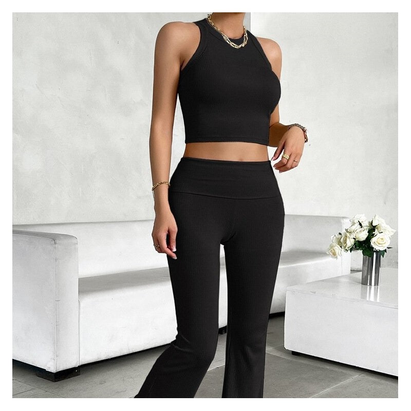 Sporty Slim Fit Sleeveless Casual Set