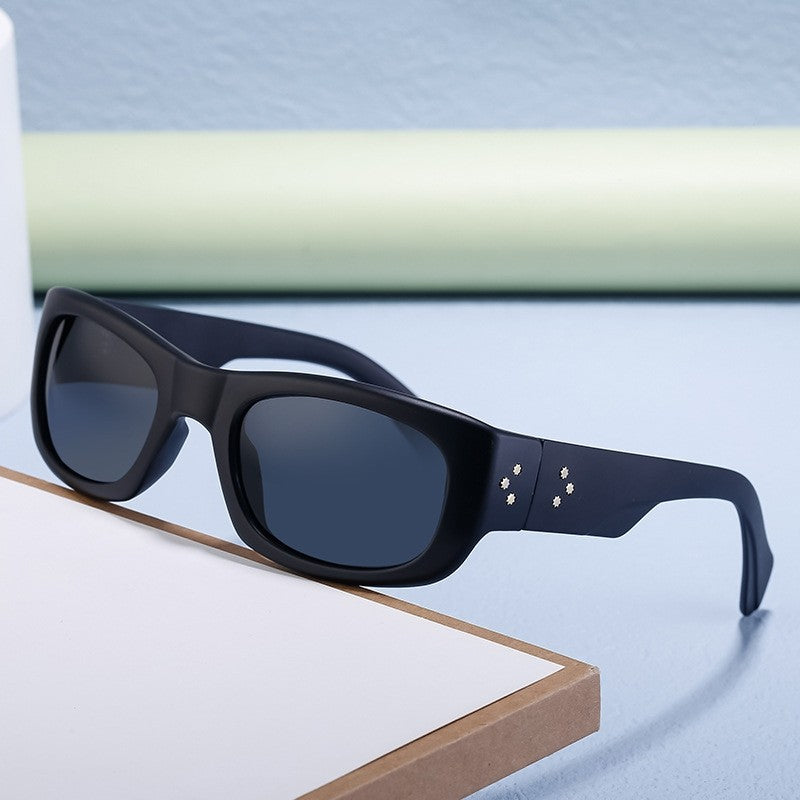 UV400 Unisex Full Square Frame Polarized Sun Protection Eyewear Sunglasses