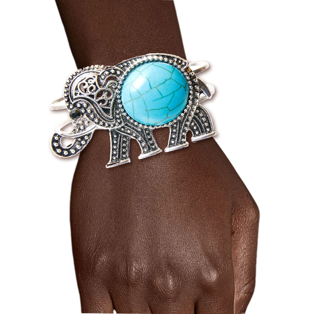 Hinge Bracelet with Elephant Design – Stylish Statement Jewelry Accessory