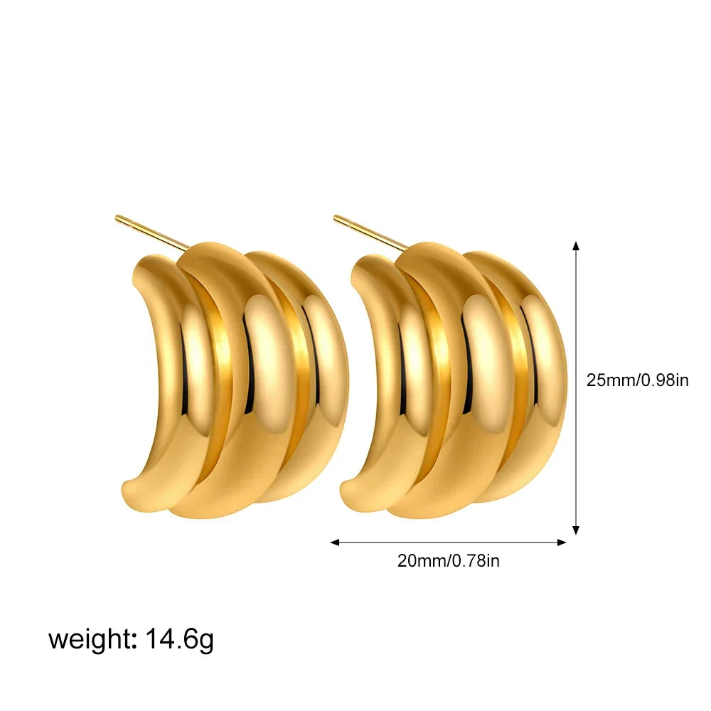Arch Hoops Earrings