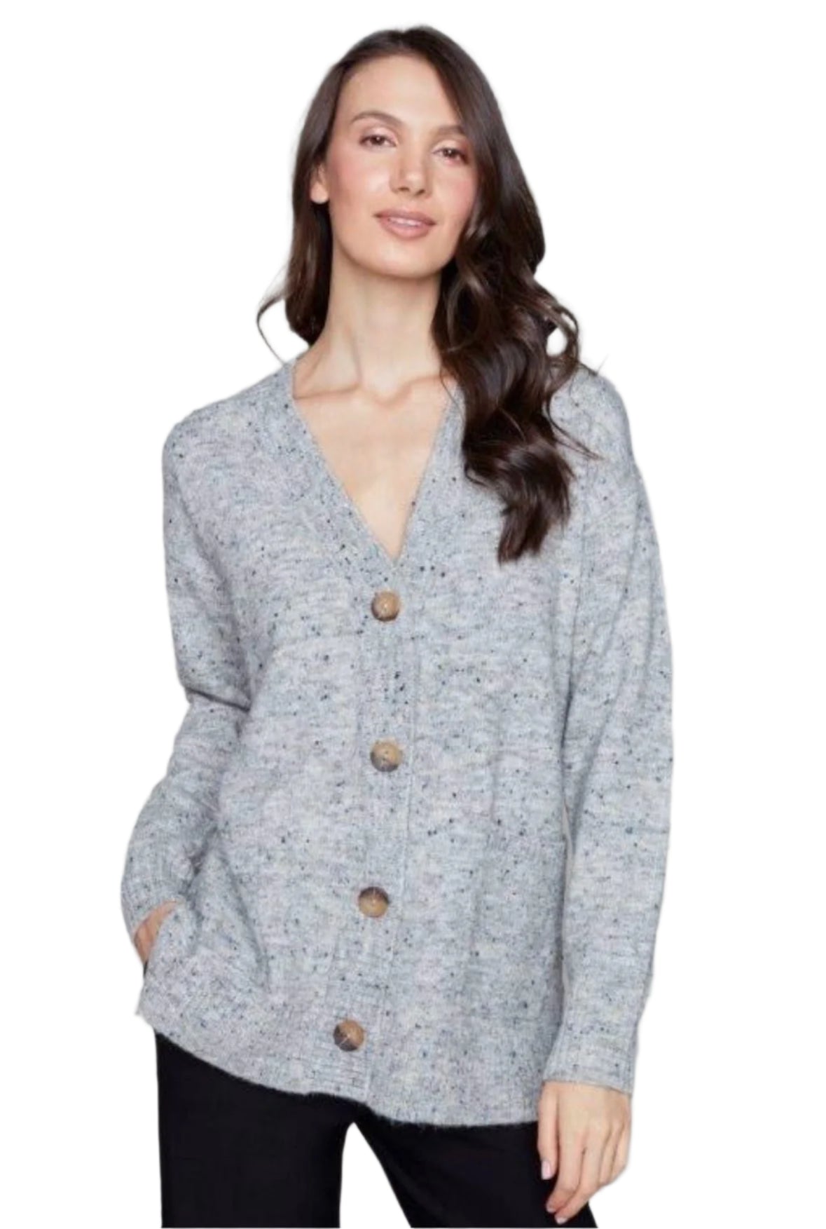 Carré Noir Cozy Gray Cardigan 7554