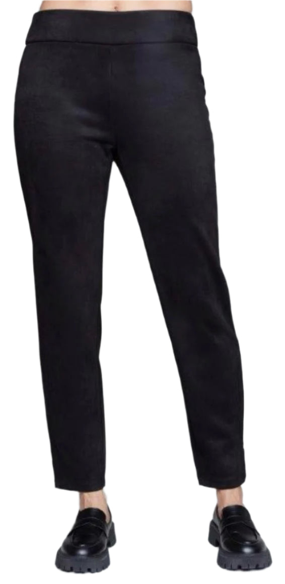 Carré Noir Faux Suede Ankle Crop Pants 7577