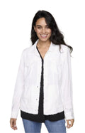 Carré Noir White Linen Jacket 7861
