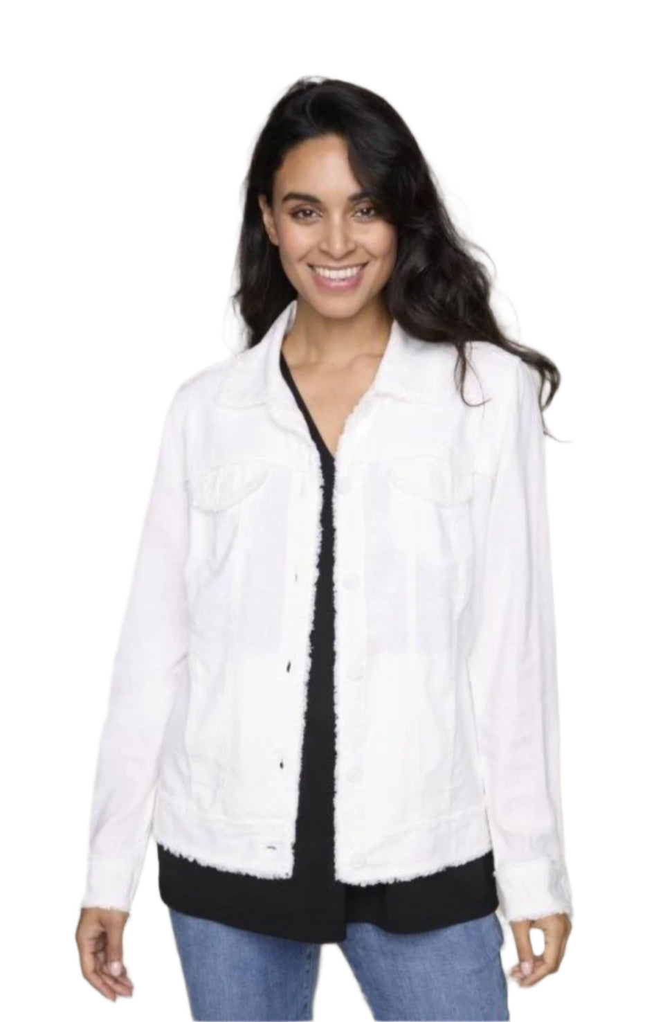 Carré Noir White Linen Jacket 7861
