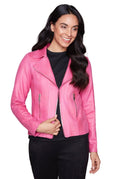 Carré Noir Candy Pink Moto Jacket 8242