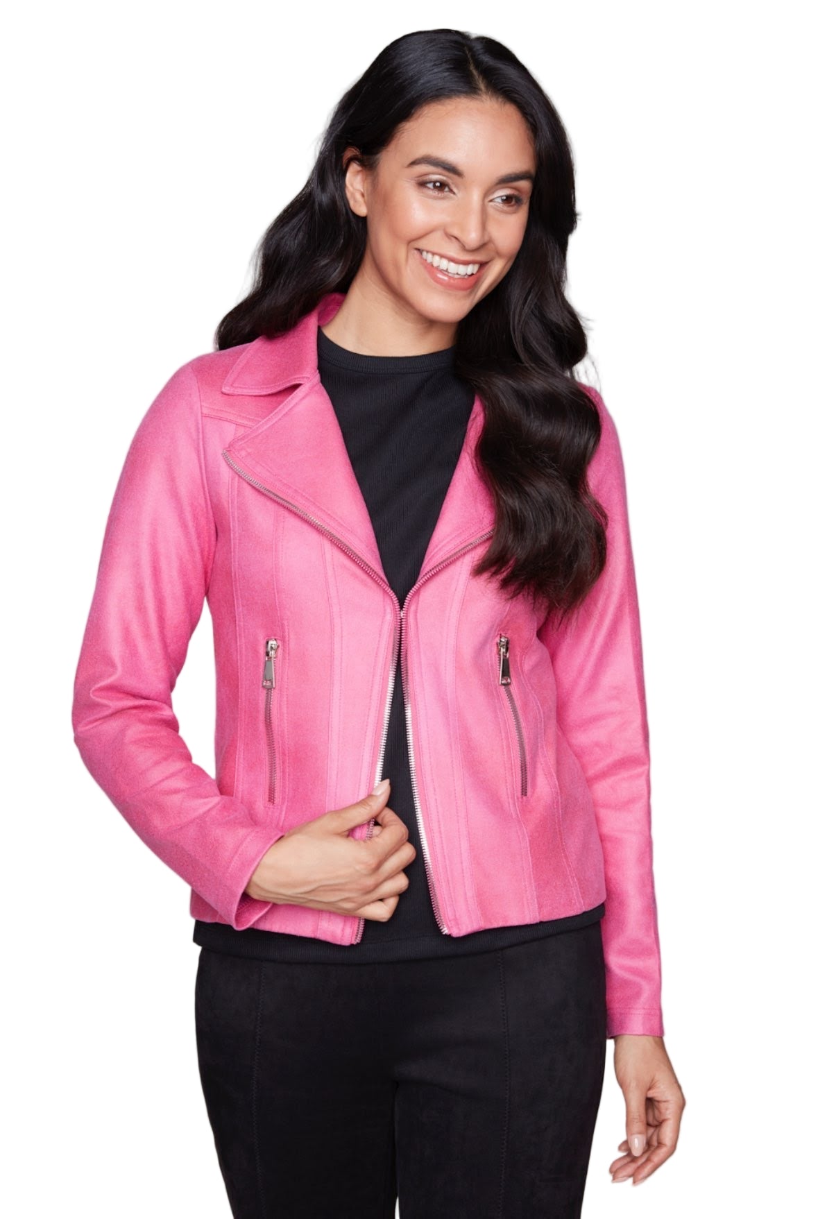Carré Noir Candy Pink Moto Jacket 8242