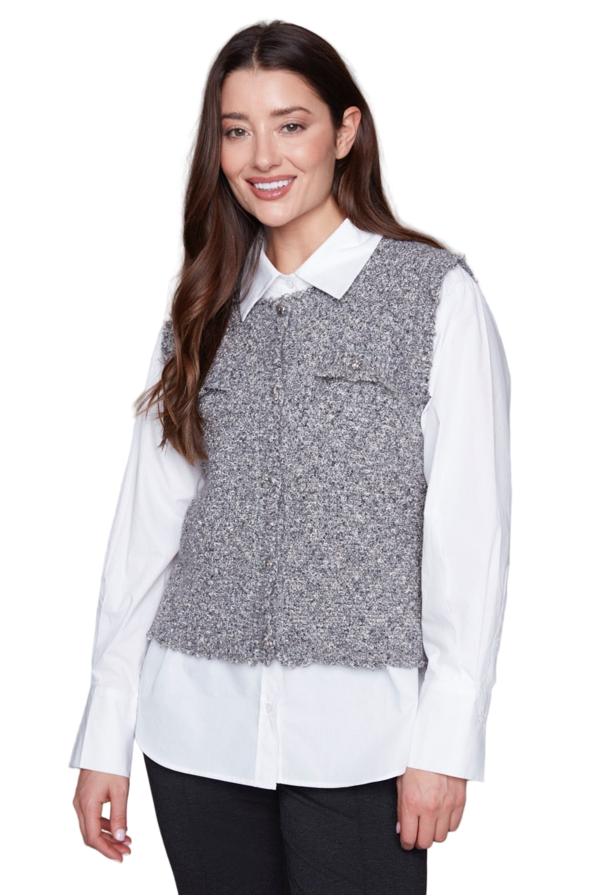 Carré Noir Chanel-Inspired Vest 8226
