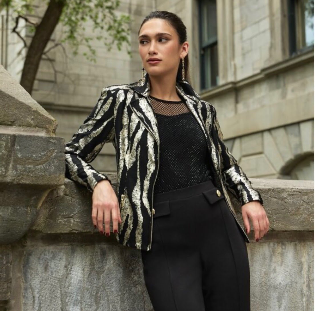 Frank Lyman Black/Gold Jacket 244297