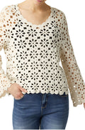 Coco + Carmen Lucia Floral Crochet Pullover 2319067B