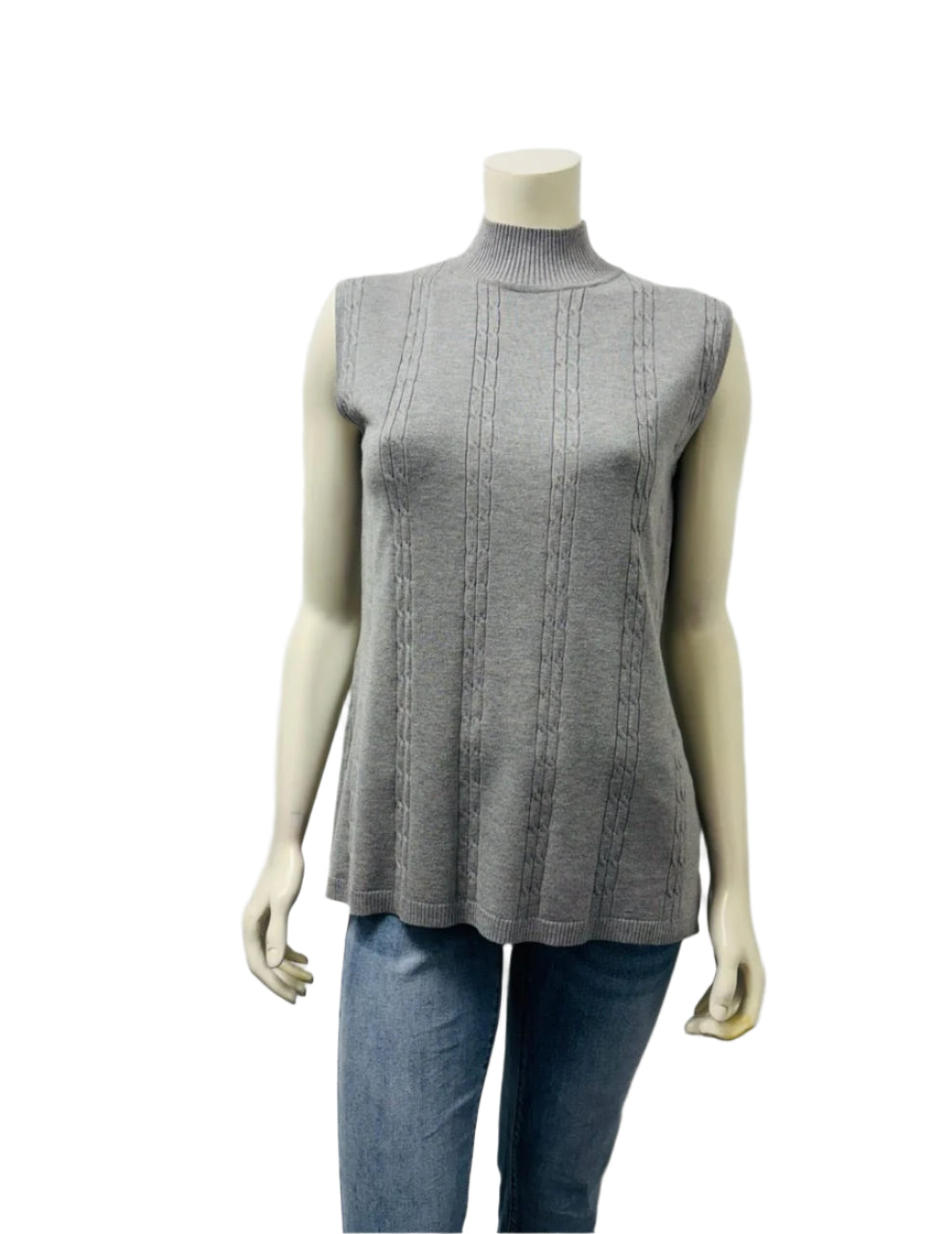 Variations Sleeveless Mock Neck Top V7723