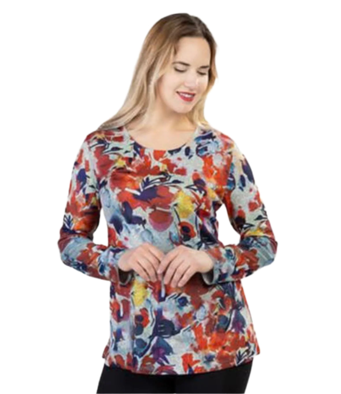 Variations Autumn Floral Splash Top V7780