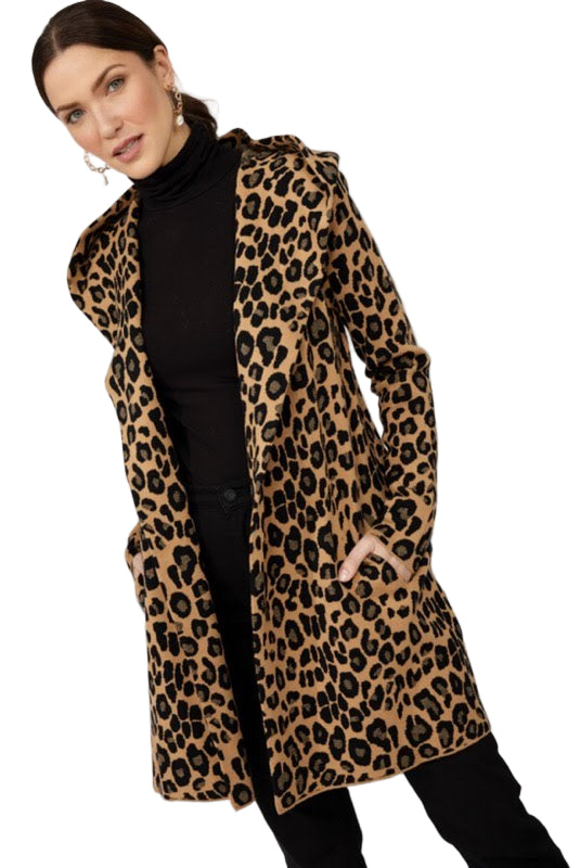 Frank Lyman Leopard Print Cardigan 253812