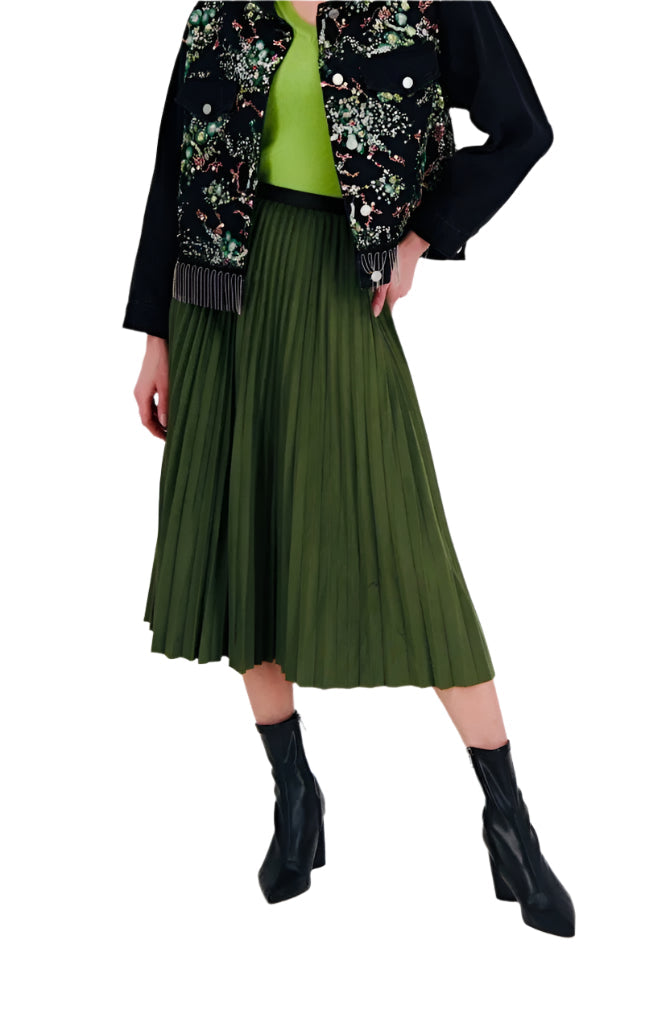 Gabby Isabella Velvet Pleated Skirt 524716