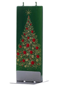 Flatyz Gold Christmas Tree on Green Candle