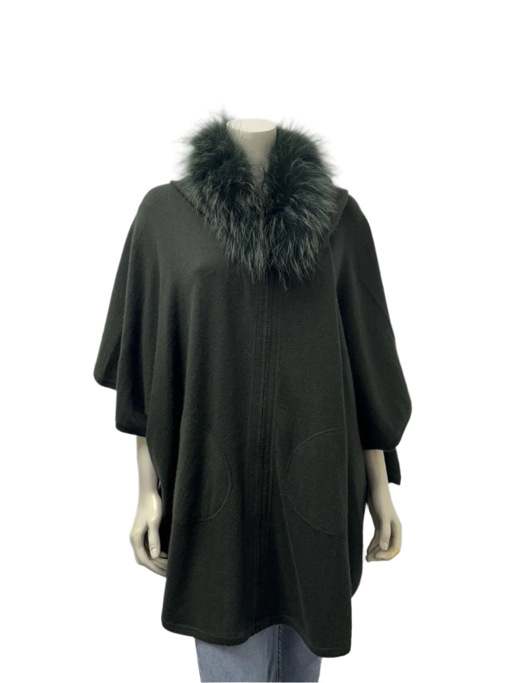 Arctic Fox Trim Poncho