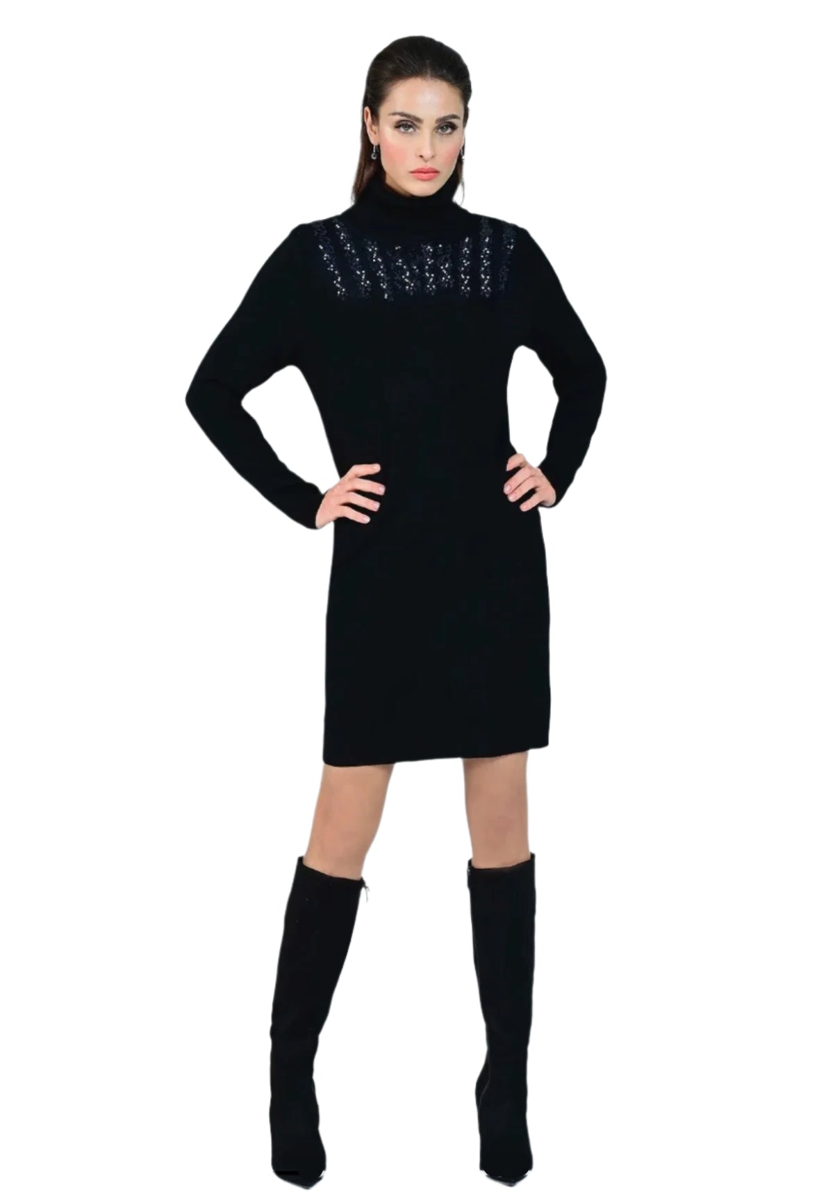 I'CONA Sequin Sweater Dress 68033
