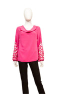 Samuel Dong Cut Out Bubble Sleeve Top S23028
