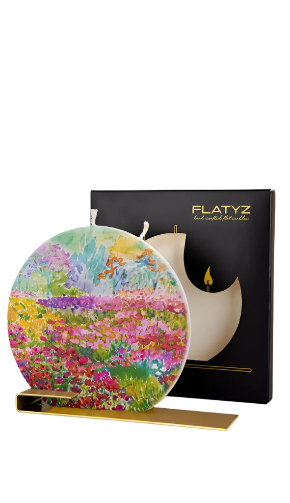 Flatyz Colorful Field of Wildflowers Candle