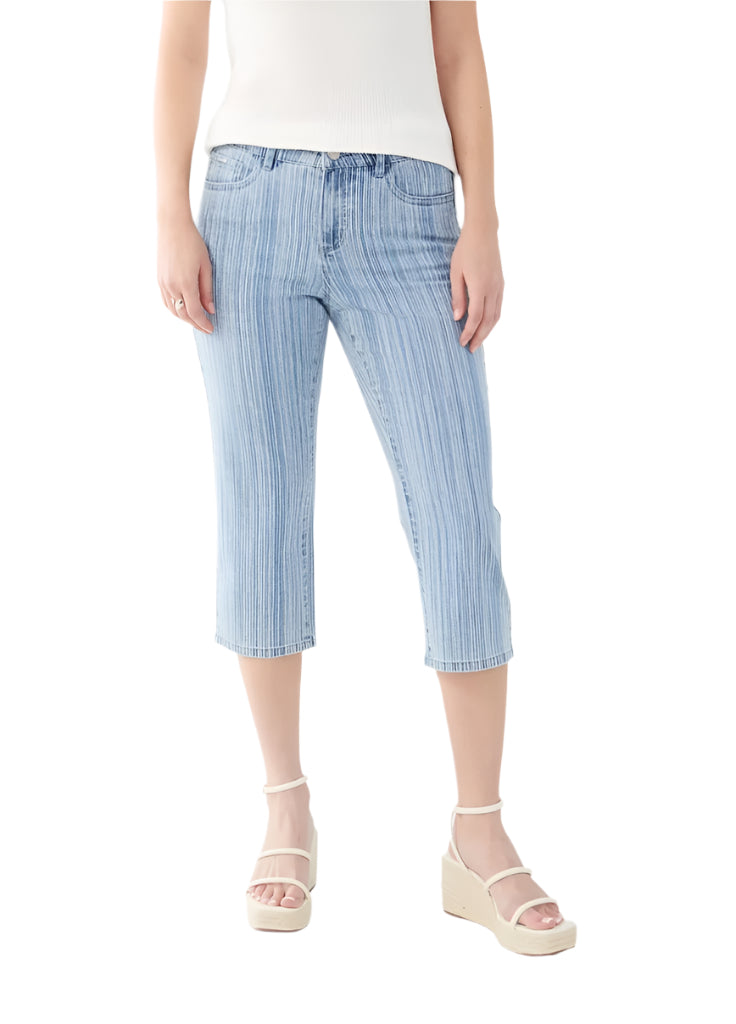 FDJ Olivia Textured Stripe Capri 2036779