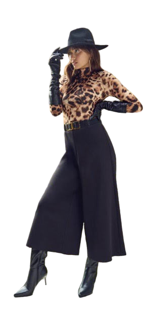 Frank Lyman Wide Leg Cropped Pants 253206