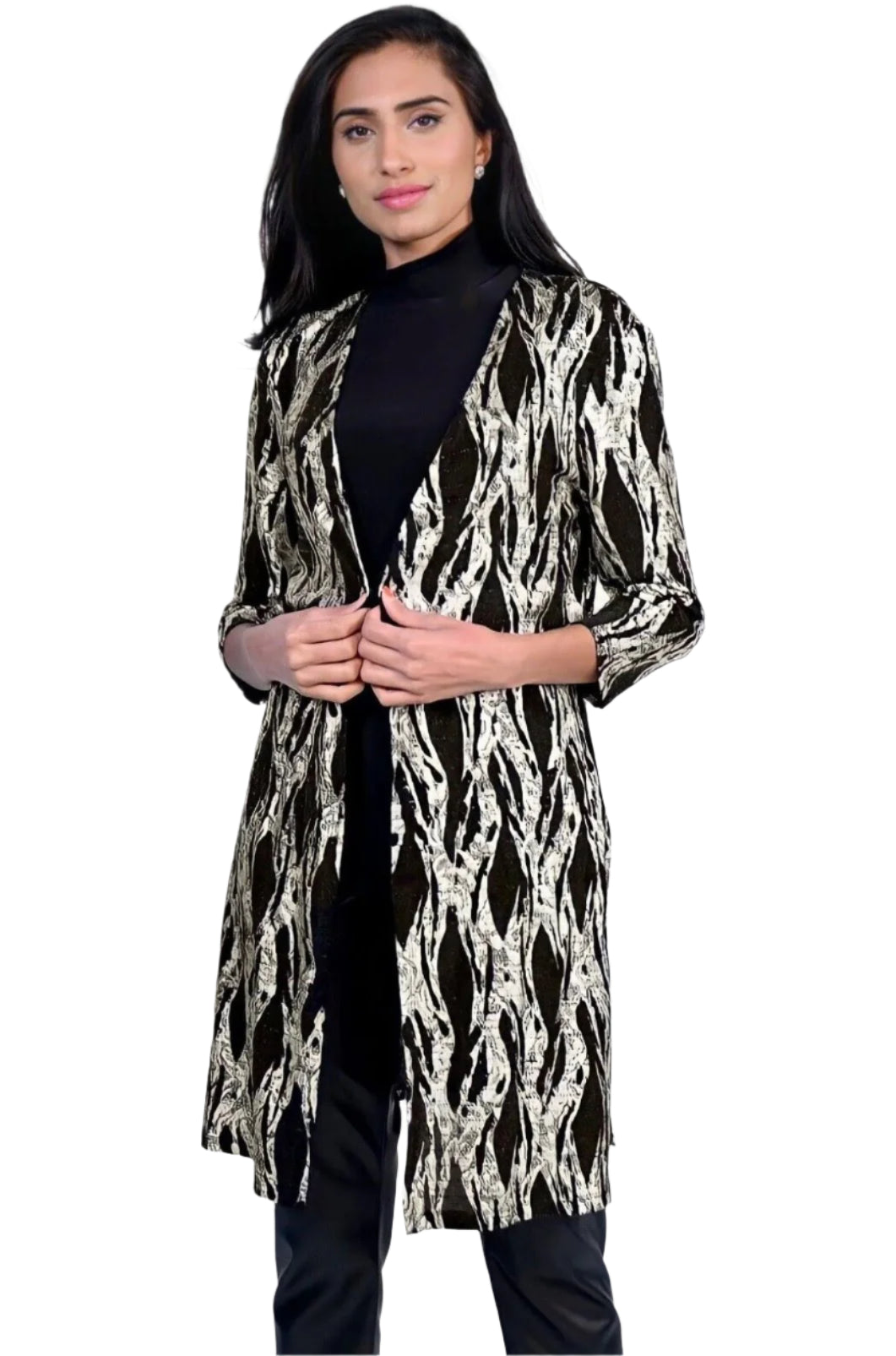 Frank Lyman Black/Gold Cardigan 223204