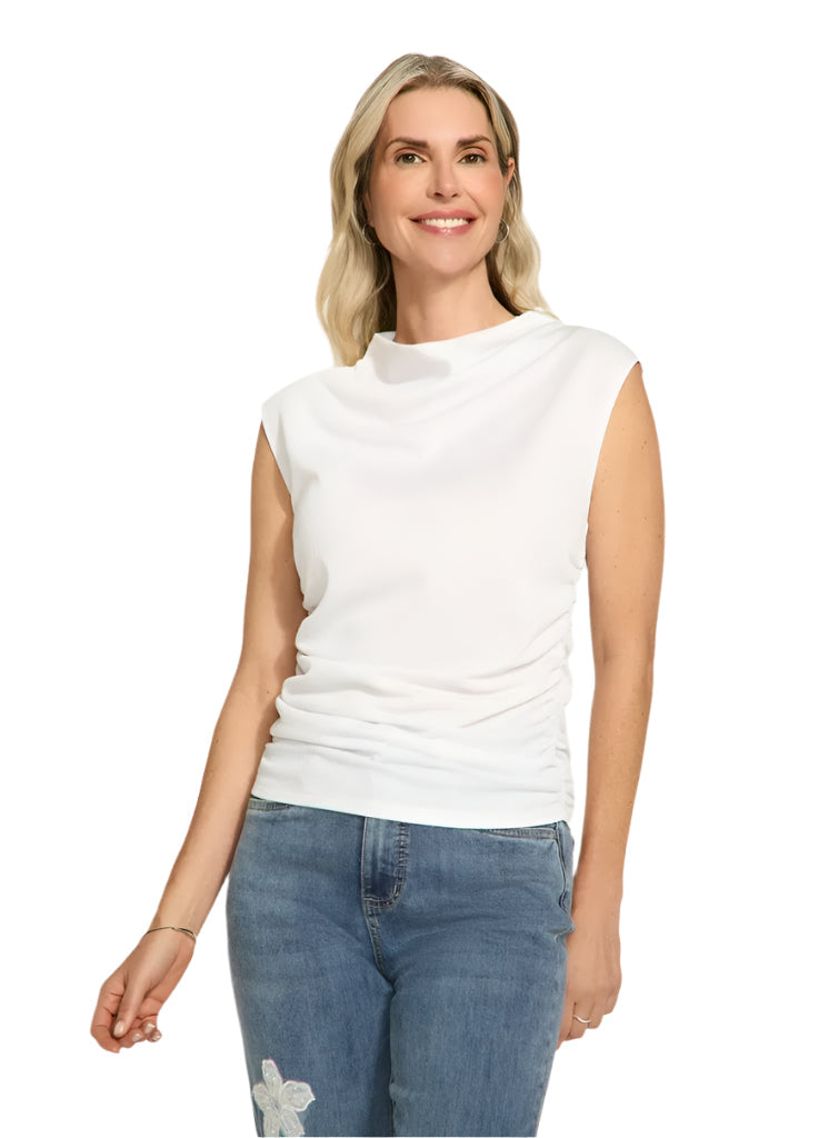FDJ White Ruched Top 3679964