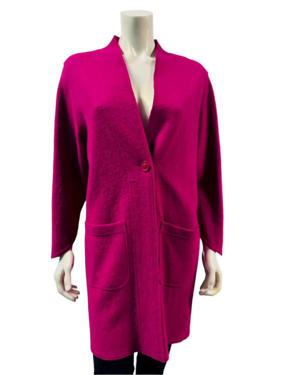 NOEN Fuchsia Longline Wool Jacket 87086