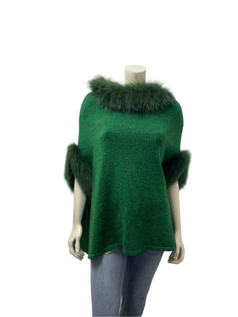 Wool & Raccoon Trim Poncho
