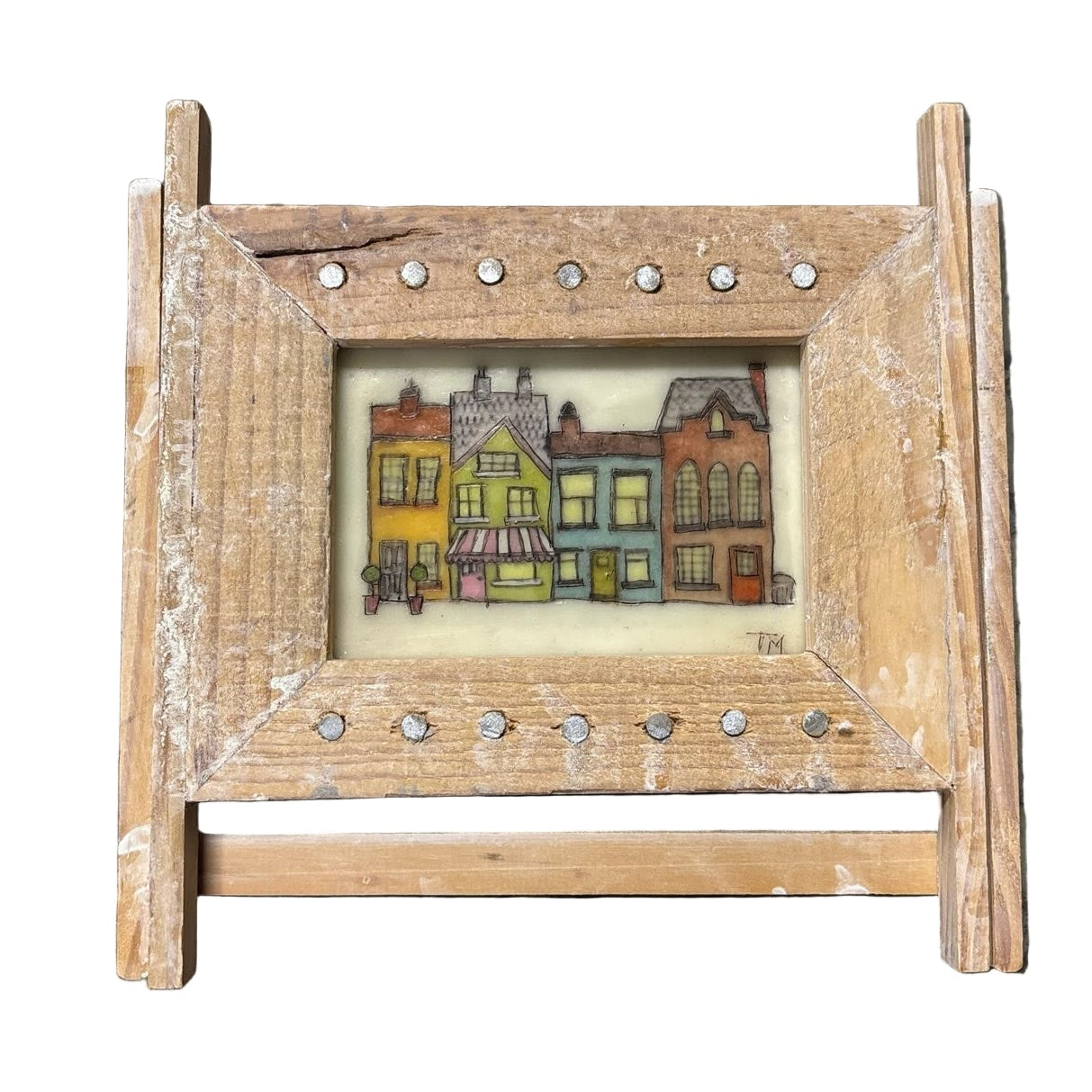 Trish McFerran Townhouses on Easle Encaustic Art