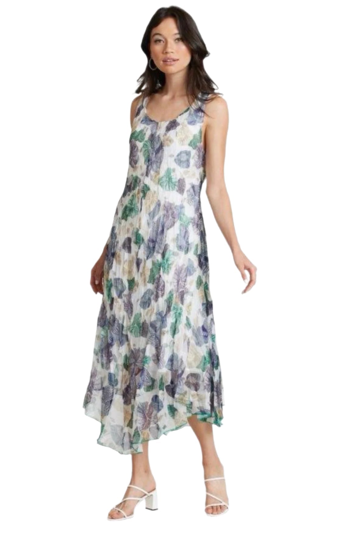 Carré Noir Layered Hem Floral Dress 6171