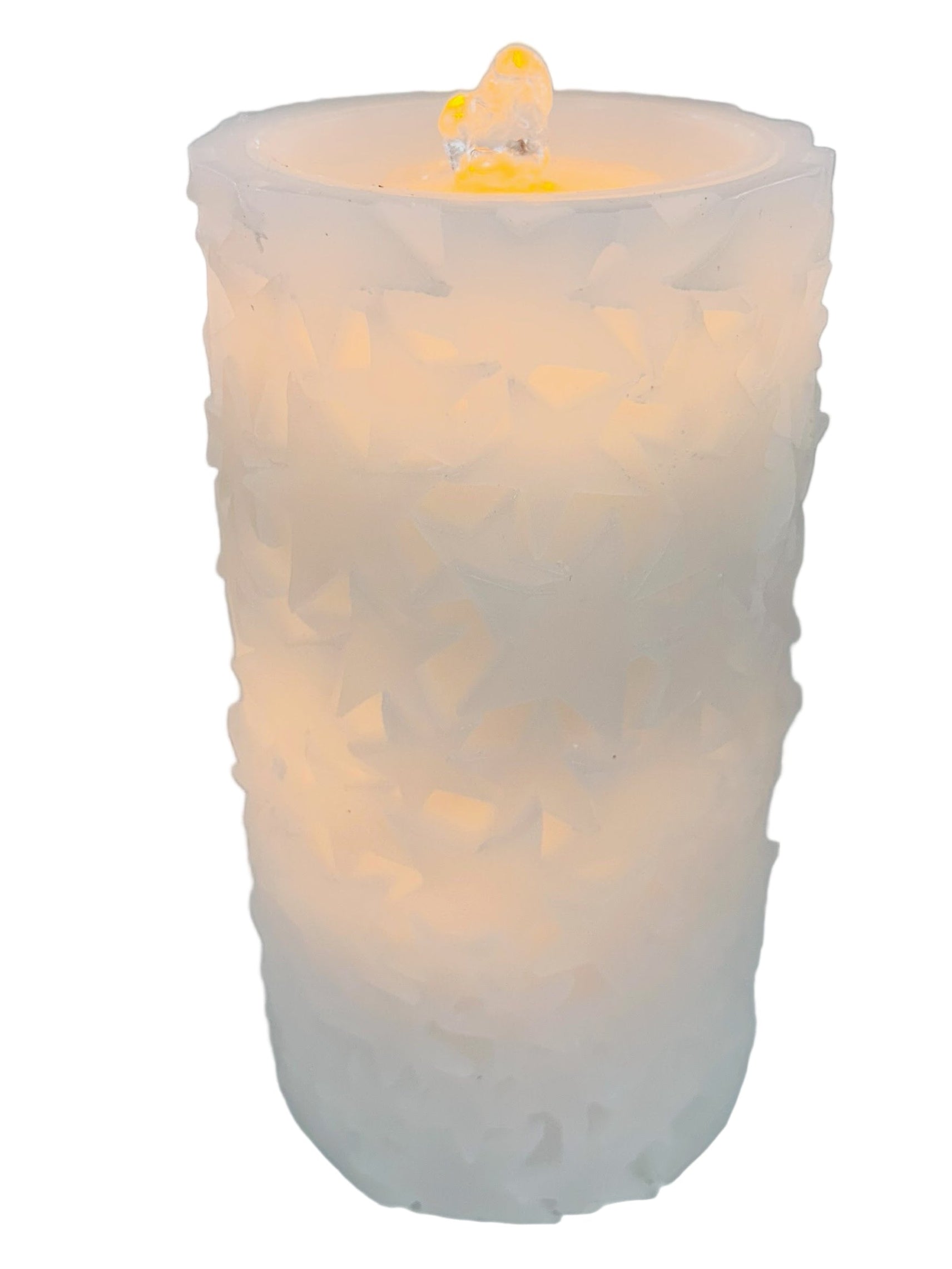 White Stars Water Candle
