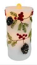 Christmas Pine & Berries Water Candle