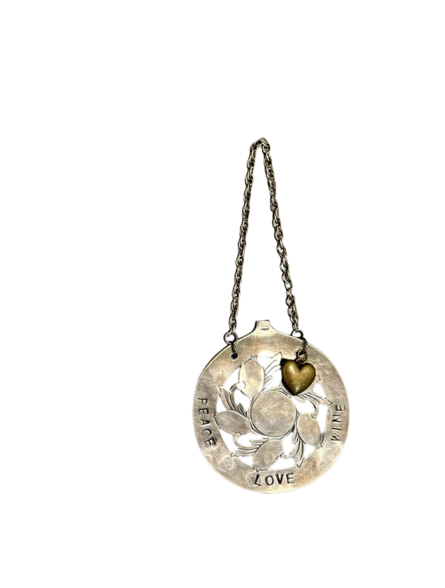 Trish McFerran Peace Love Wine Bottle Charm