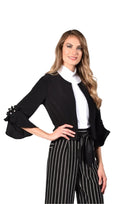 Frank Lyman Floral Jeweled Applique Bolero 216014