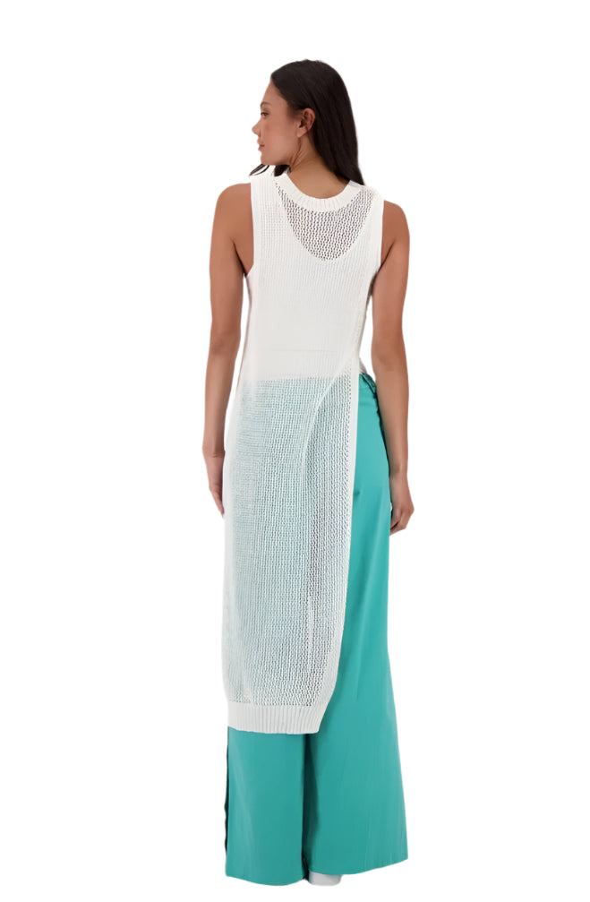 Gabby Isabella White Mesh Top 324616