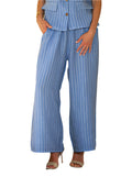 Cherishh Made In Italy Linen Pinstripe Pants C5266