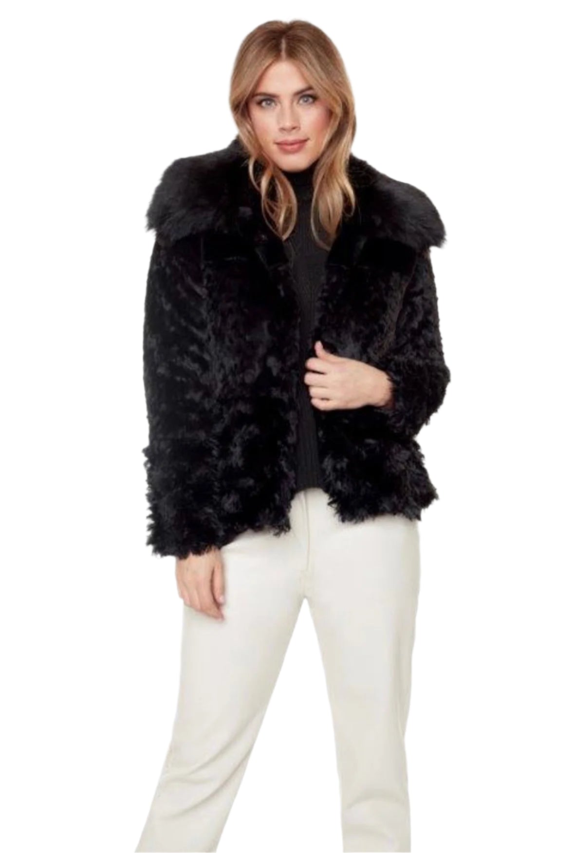 Carré Noir Faux Fur Coat 6554