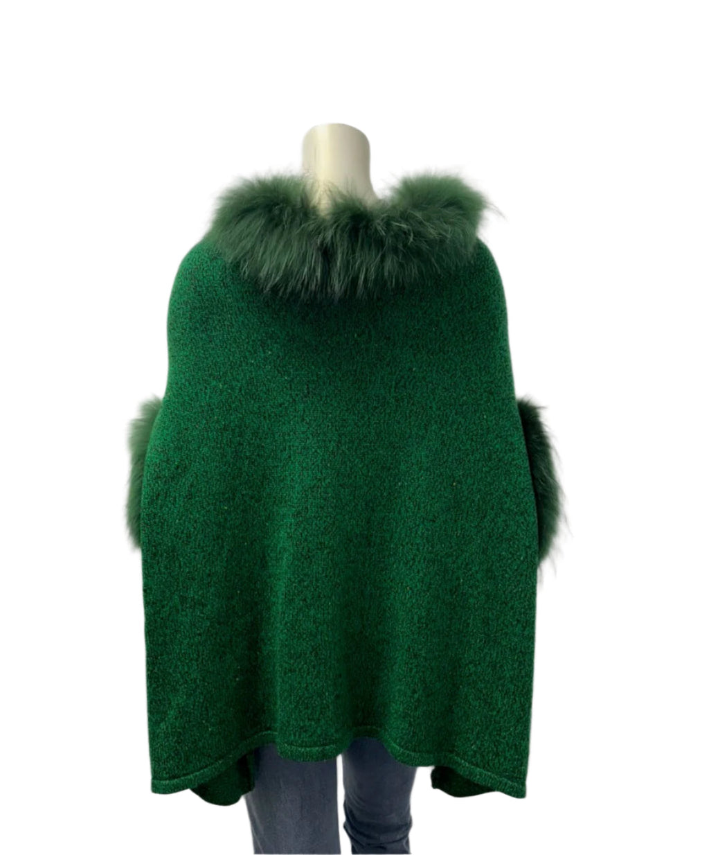 Wool & Raccoon Trim Poncho