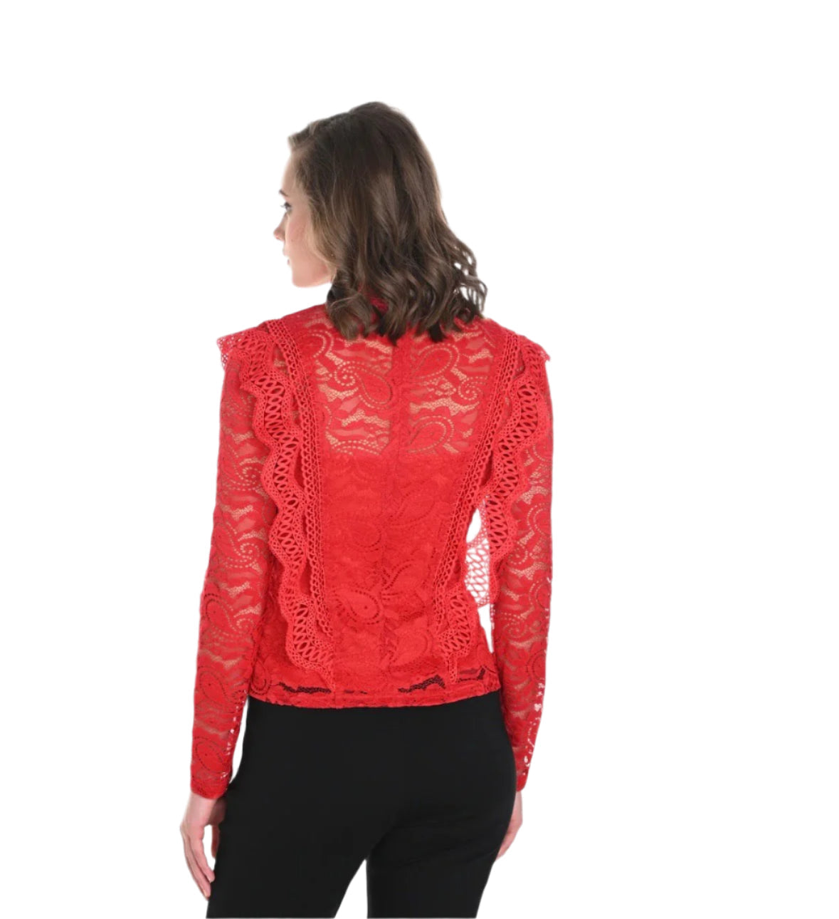 Frank Lyman Red Lace Top 244626U