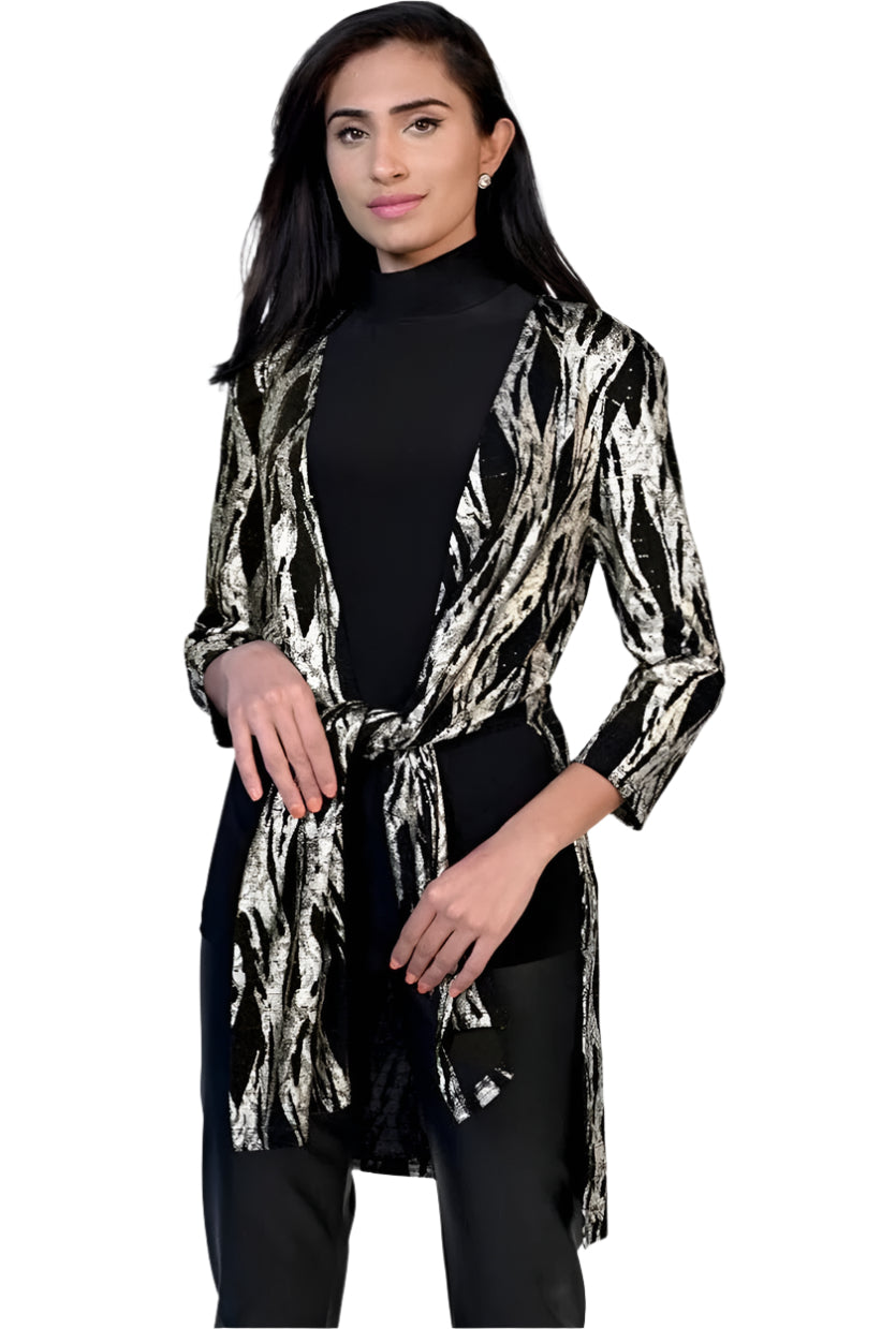 Frank Lyman Black/Gold Cardigan 223204